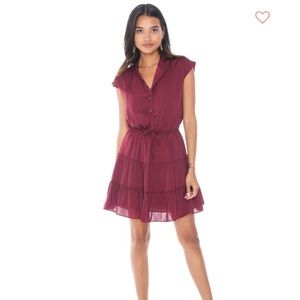Rebecca Minkoff Ollie Dress in Burgundy